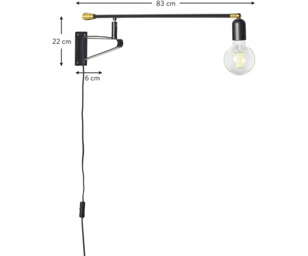 Lampa regulowana ścienna Danon