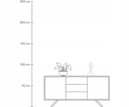 Lampa trójnożna stołowa Erik ze szklanym kloszem