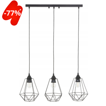 Lampa wisząca  Wire 3 klosze