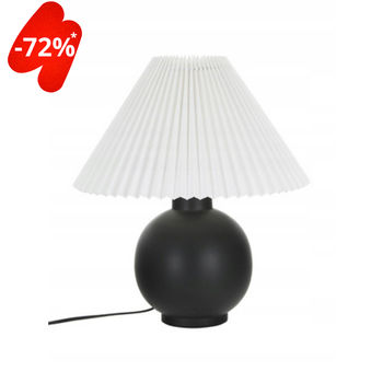 Ceramiczna lampa stołowa Vivid z plisowanym kloszem